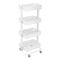 White Lexington 4-Tier Rolling Cart by Simply Tidy™